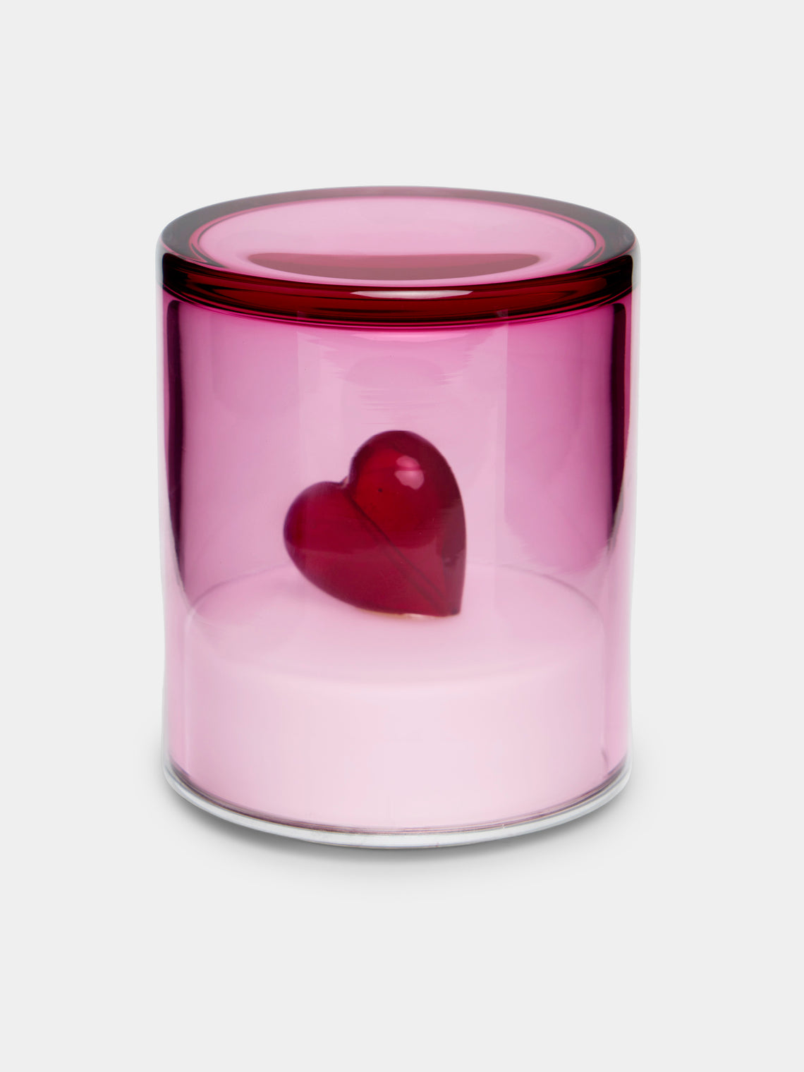 Green Wolf Lighting - Amore Hand-Blown Murano Glass Portable Table Light - Pink - ABASK - 