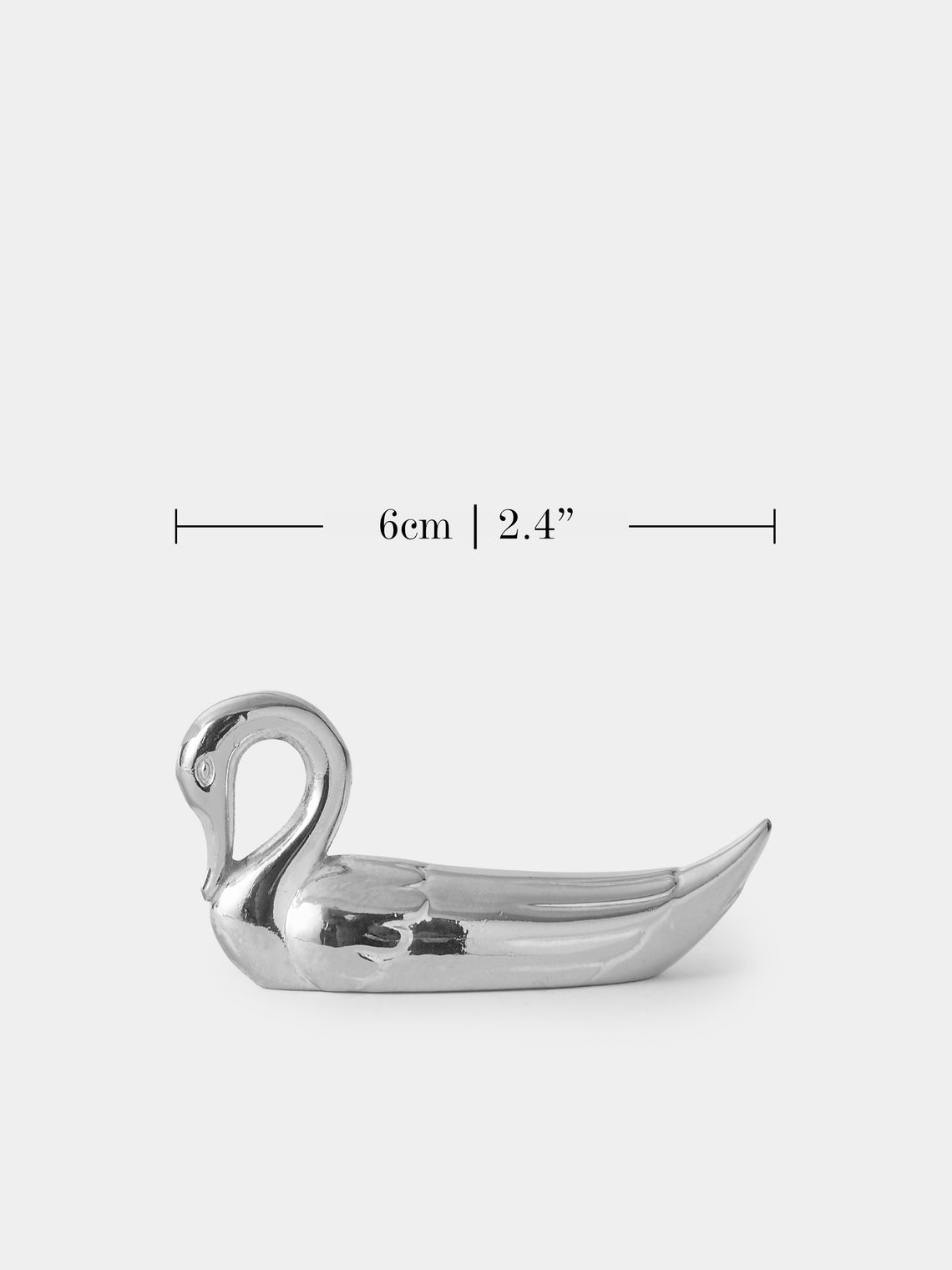 Antique and Vintage - Mid Century Silver Plated Swan Knife Rests (Set of 8) - Silver - ABASK
