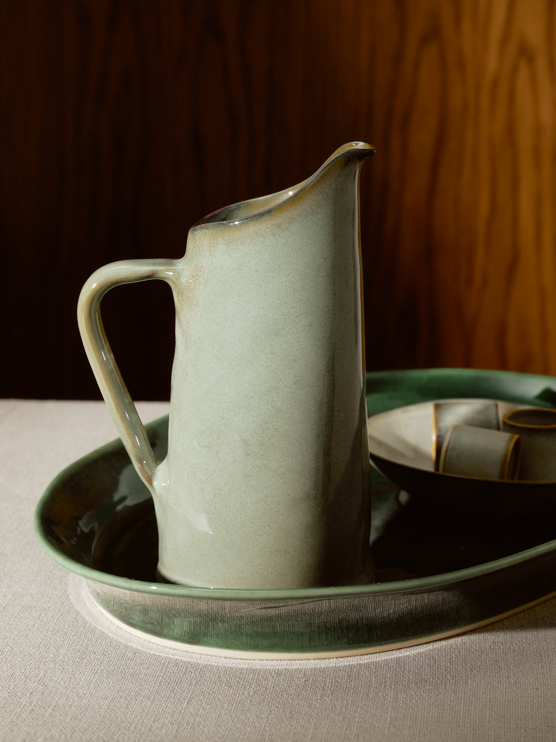 Hand-Glazed Ceramic Extra Large Jug