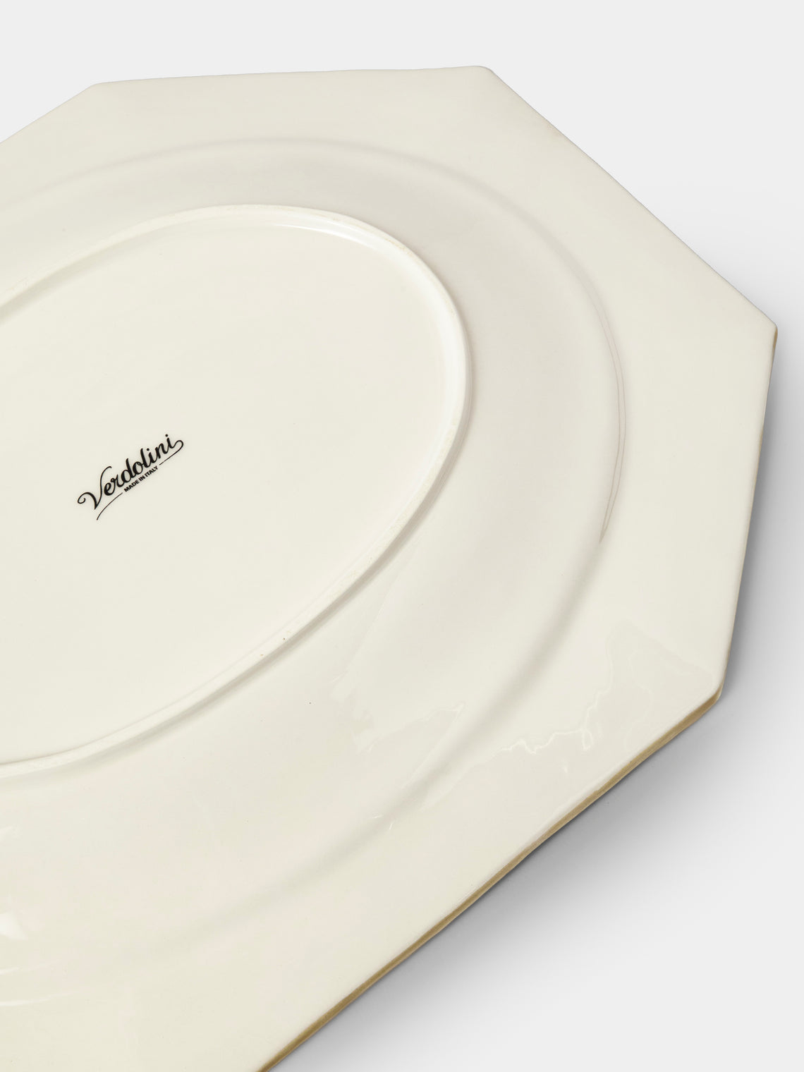 Verdolini - Bamboo Hand-Painted Ceramic Serving Platter - White - ABASK