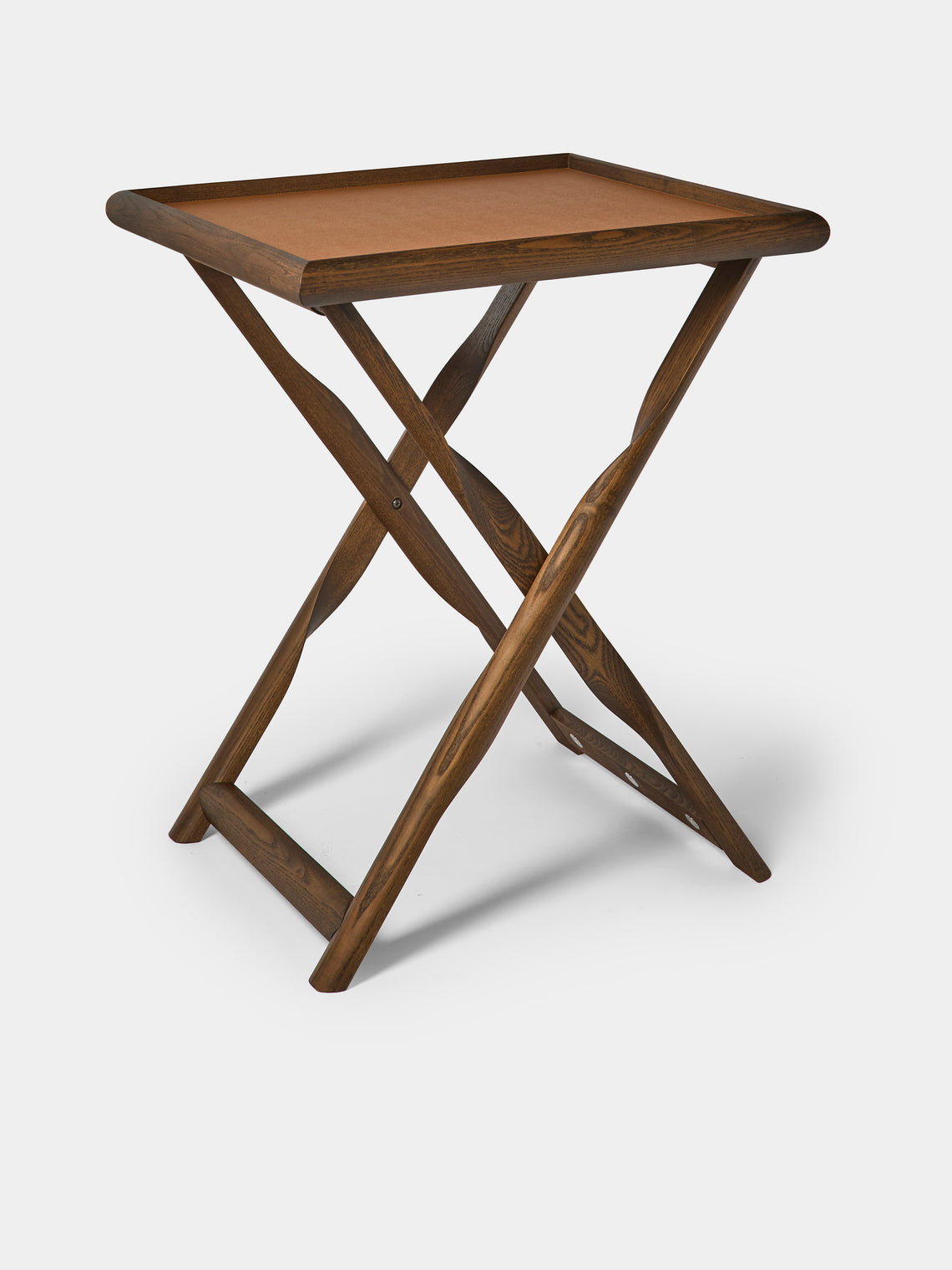 Giobagnara - Elica Leather and Wood Serving Table - Brown - ABASK