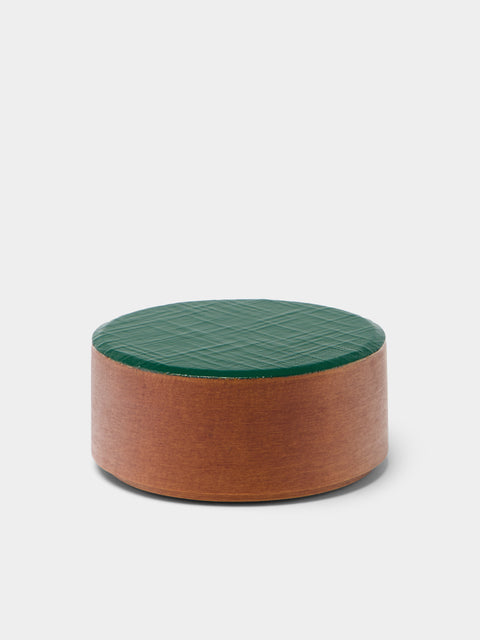 Huh Myoung Wook - Ottchil Ash Small Lidded Pot - Green - ABASK - 