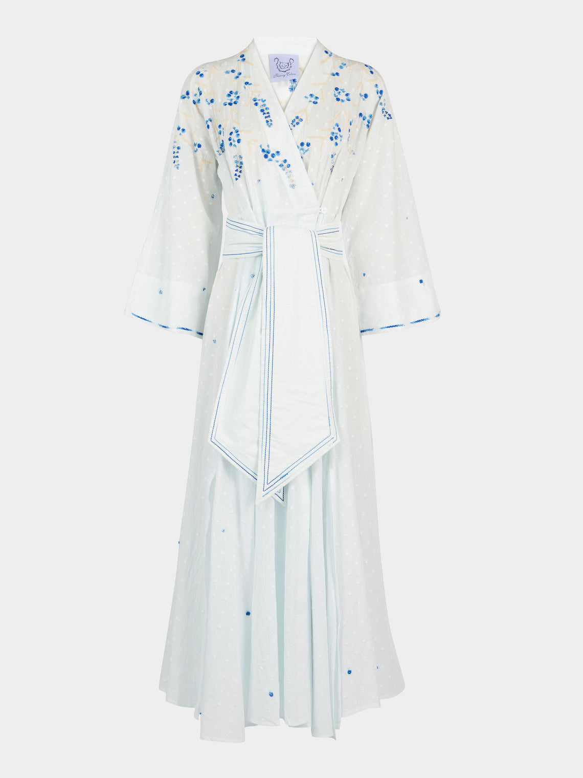 Thierry Colson - The Almudena Cotton Long Dress - White - ABASK - 