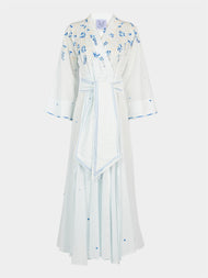 Thierry Colson - The Almudena Cotton Long Dress - White - ABASK - 