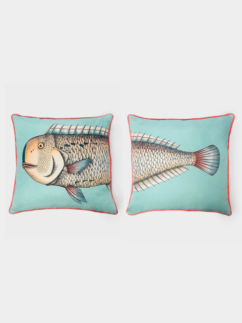 Fornasetti - Grande Pesce Silk Cushions (Set of 2) -  - ABASK - 
