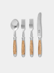 Eichenlaub - Light Oak Old German Starter/Dessert Cutlery (Set of 4) - Natural - ABASK - 