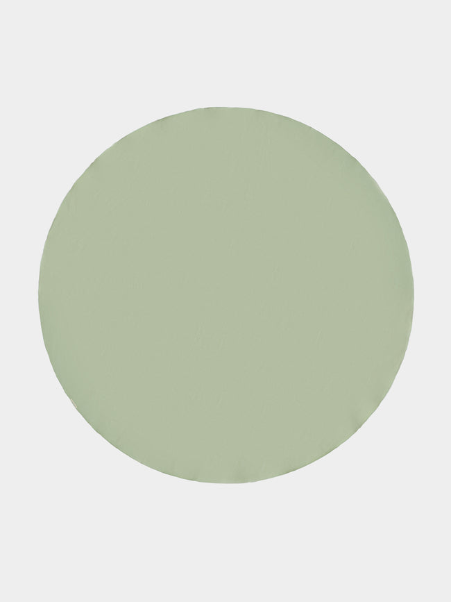 Borgo delle Tovaglie - Filo Linen Round Tablecloth (86.5in/2.2m) - Green - ABASK - 