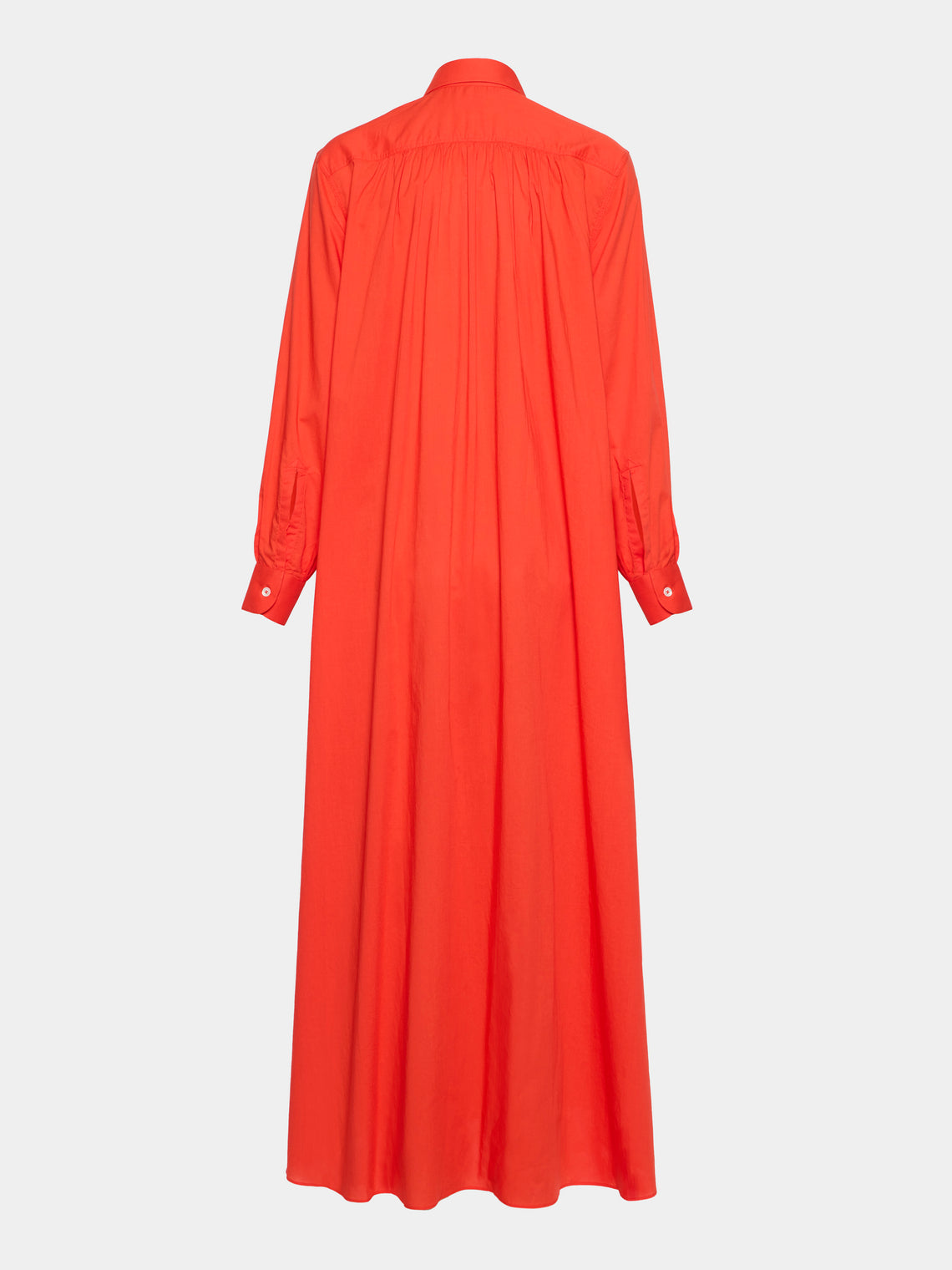 Sebline - Women's Ruffle Cotton Shirt Dress | Size: XS - Red - ABASK