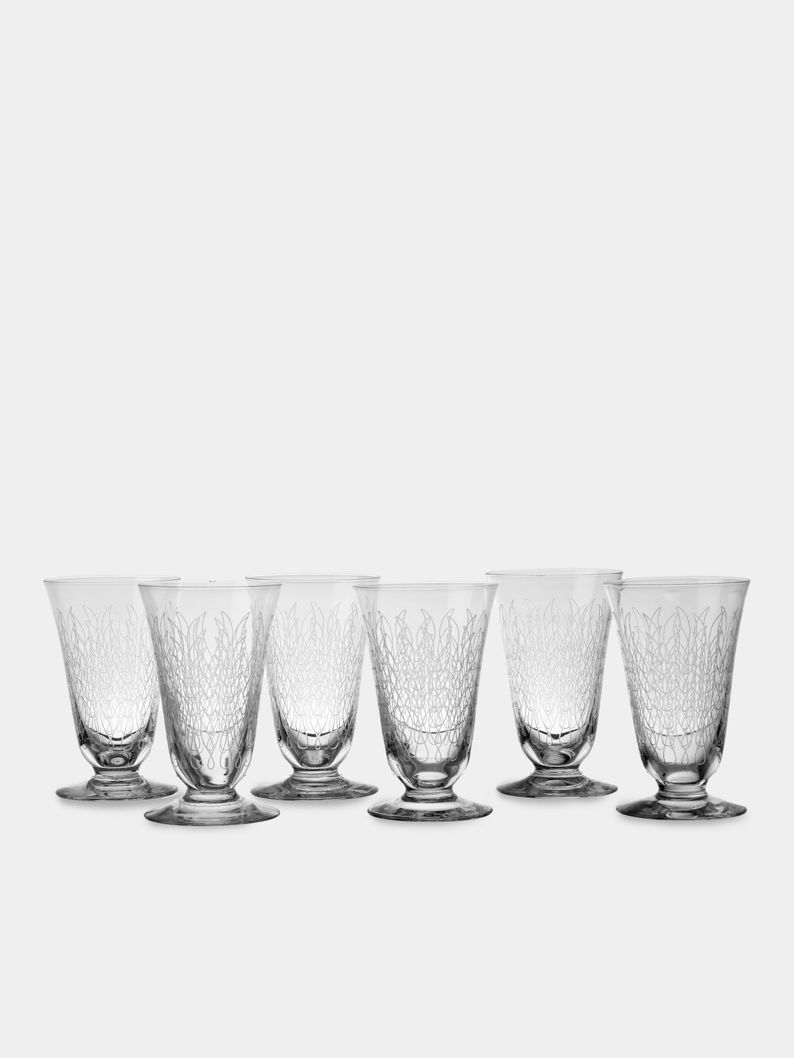 Antique and Vintage - Early-20th-Century Sèvres Crystal Wine Glasses (Set of 6) - Clear - ABASK