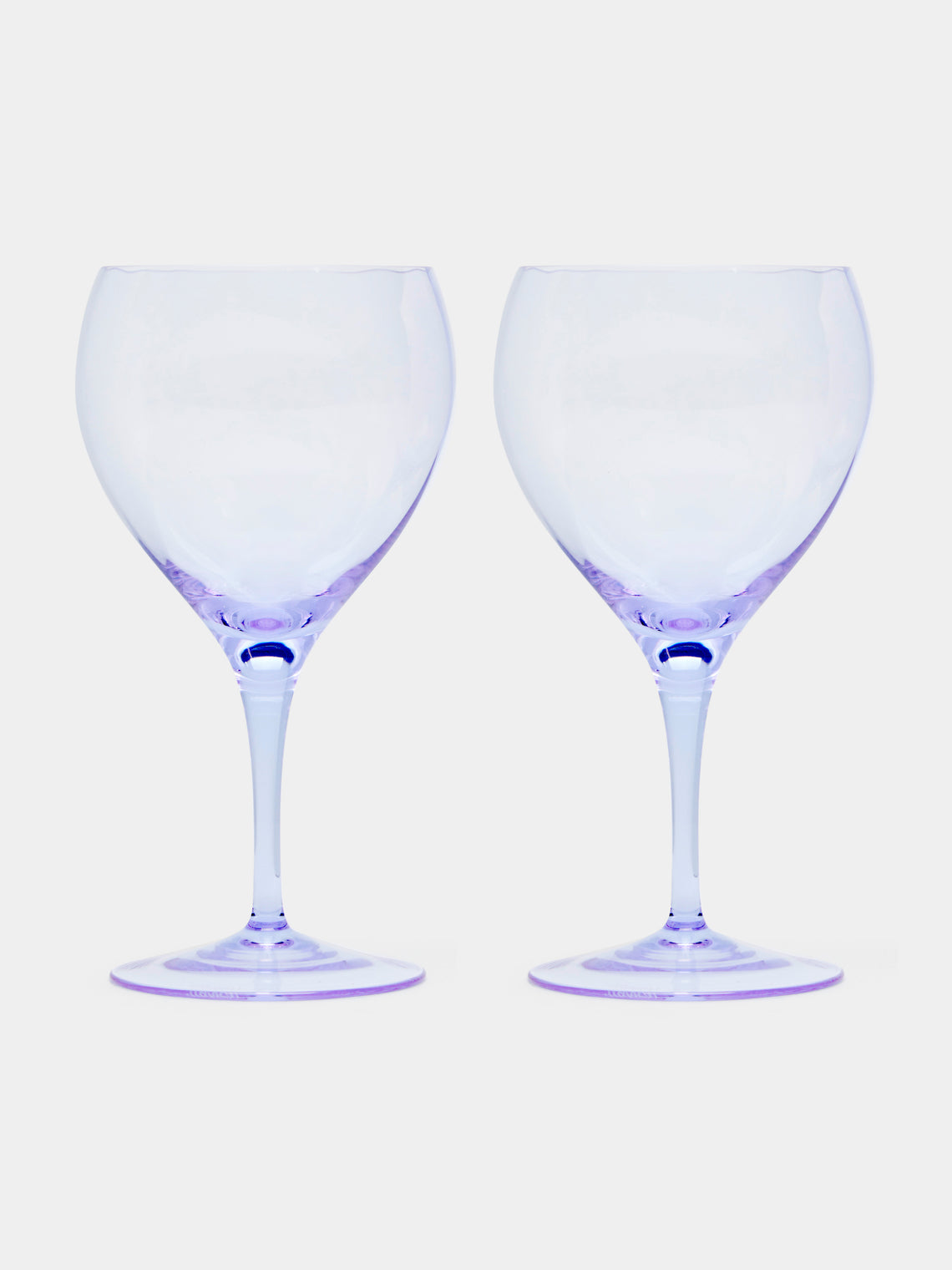 Moser - Optic Hand-Blown Crystal Red Wine Glasses (Set of 2) - Purple - ABASK