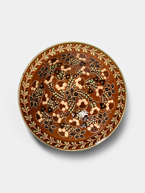Poterie d’Évires - Flowers Hand-Painted Ceramic Serving Bowl - Light brown - ABASK - 