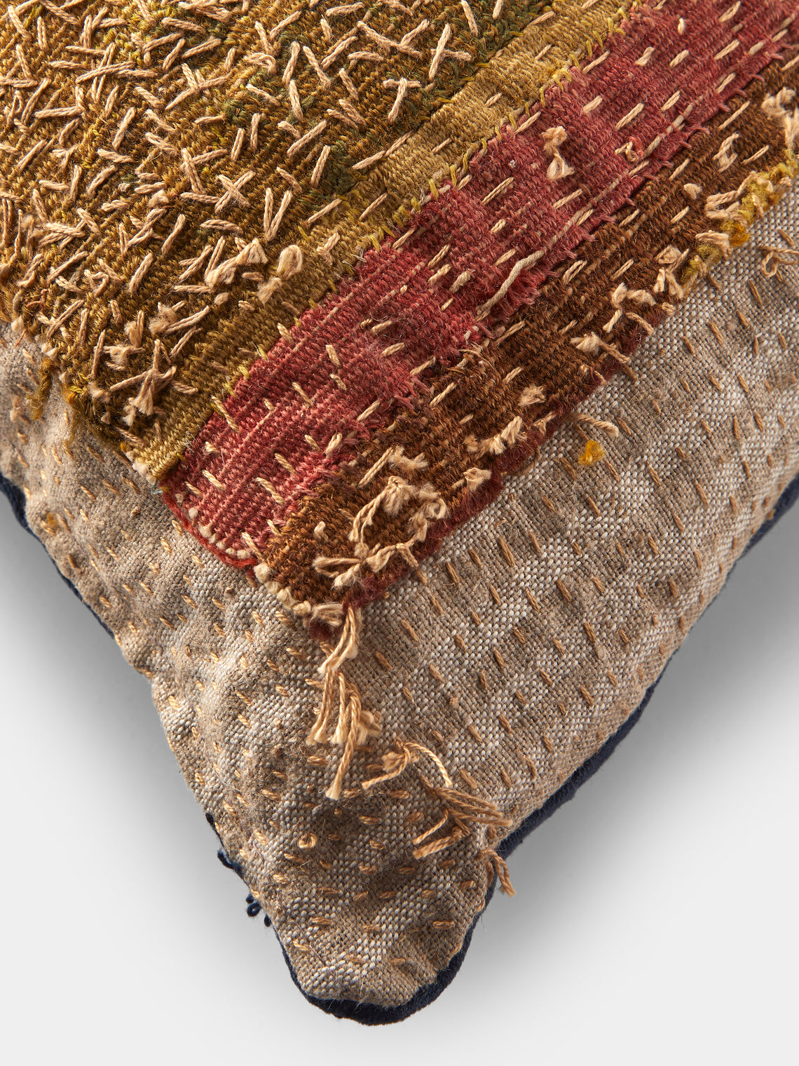 By Walid - 18th-Century French Aubosson Tapestry Wool and Linen Cushion (23.5in/60cm) - Multiple - ABASK