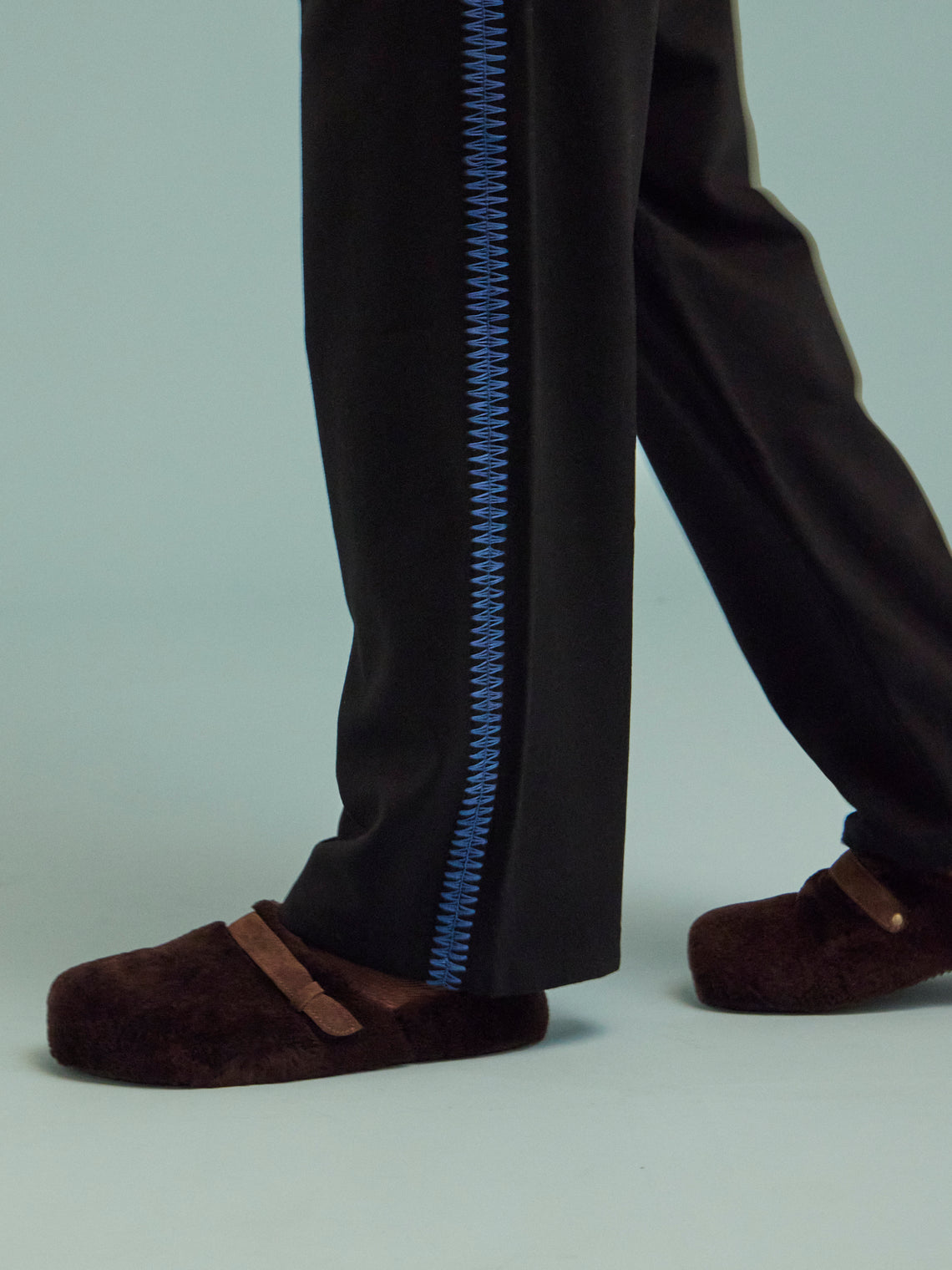 Ancient Greek Sandals - Isiodos Shearling Slippers - Brown - ABASK