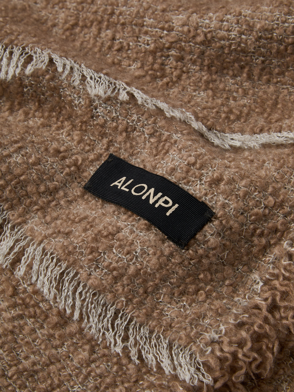 Alonpi - Peaks Cashmere and Silk Throw (78.5in/2m) - Brown - ABASK