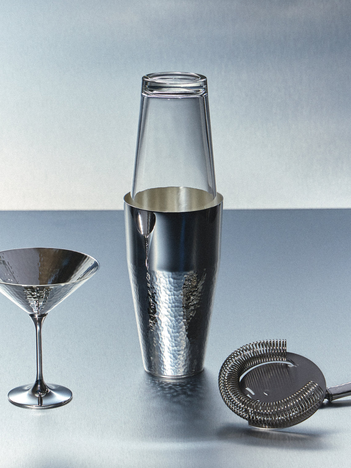 Robbe & Berking - Martelé Cocktail shaker with glass - Silver - ABASK
