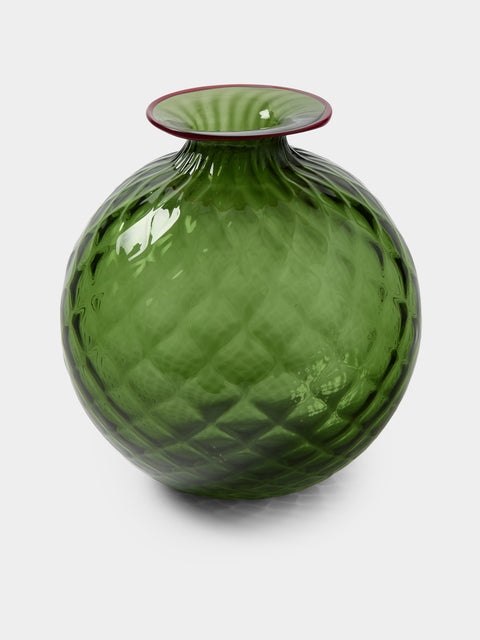 Venini - Monofiore Balloton Hand-Blown Murano Glass Vase (8in/20.5cm) - Green - ABASK - 
