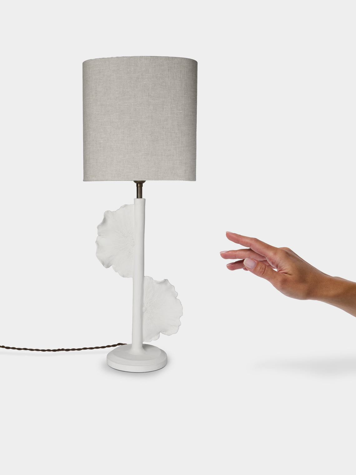 Legato Studio - Prudence Hand-Cast Composite Table Lamp - Ivory - ABASK