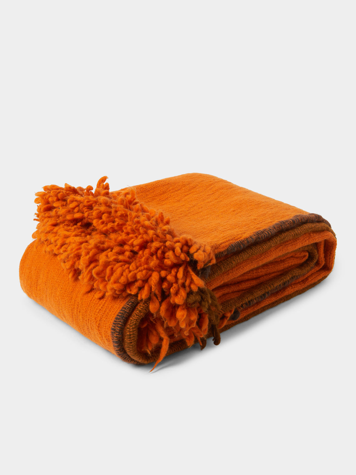Norlha - Nostalgia Hand-Spun Yak Blanket (86.5in/2.2m) - Orange - ABASK