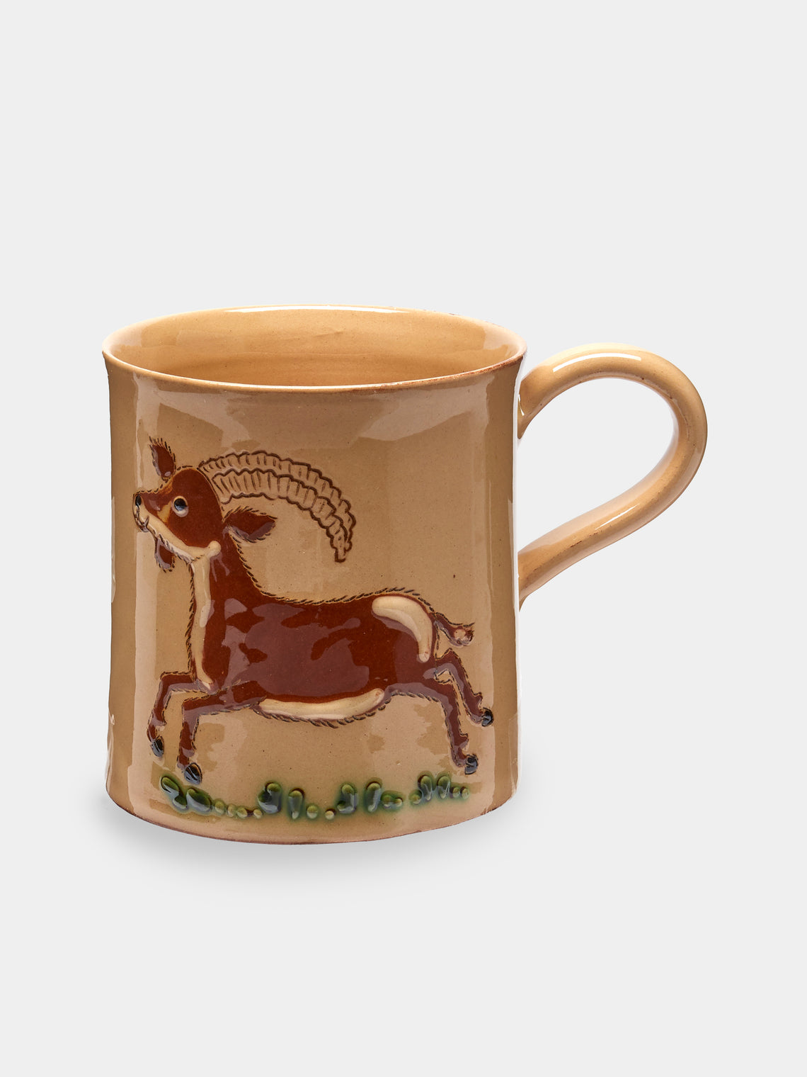 Poterie d’Évires - Animals Hand-Painted Ceramic Mugs (Set of 6) - Cream - ABASK