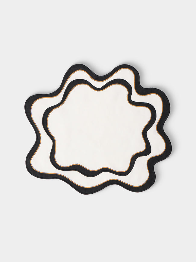 Cosima Swayze - | Set of 4 | x Los Encajeros Wave Linen Placemats - Multiple - ABASK - 
