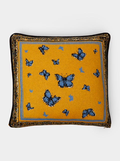 Saved NY - Lukas the Illustrator Butterflies Cashmere Cushion -  - ABASK - 