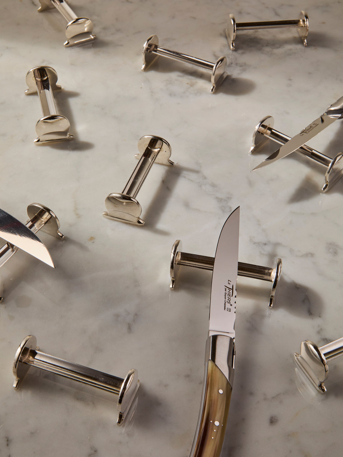 Antique and Vintage - 1940s Boulanger Silver-Plated Knife Rests (Set of 12) - Silver - ABASK