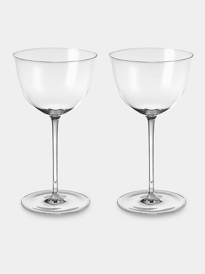 Lobmeyr - | Set of 2 | Patrician Crystal White Wine Glasses - Clear - ABASK - 