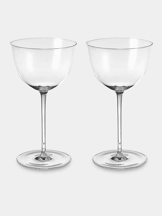 Lobmeyr - | Set of 2 | Patrician Crystal White Wine Glasses - Clear - ABASK - 