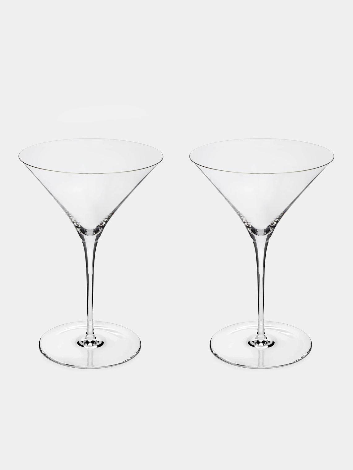 Lobmeyr - | Set of 2 | Ambassador Crystal Martini Glasses - Clear - ABASK