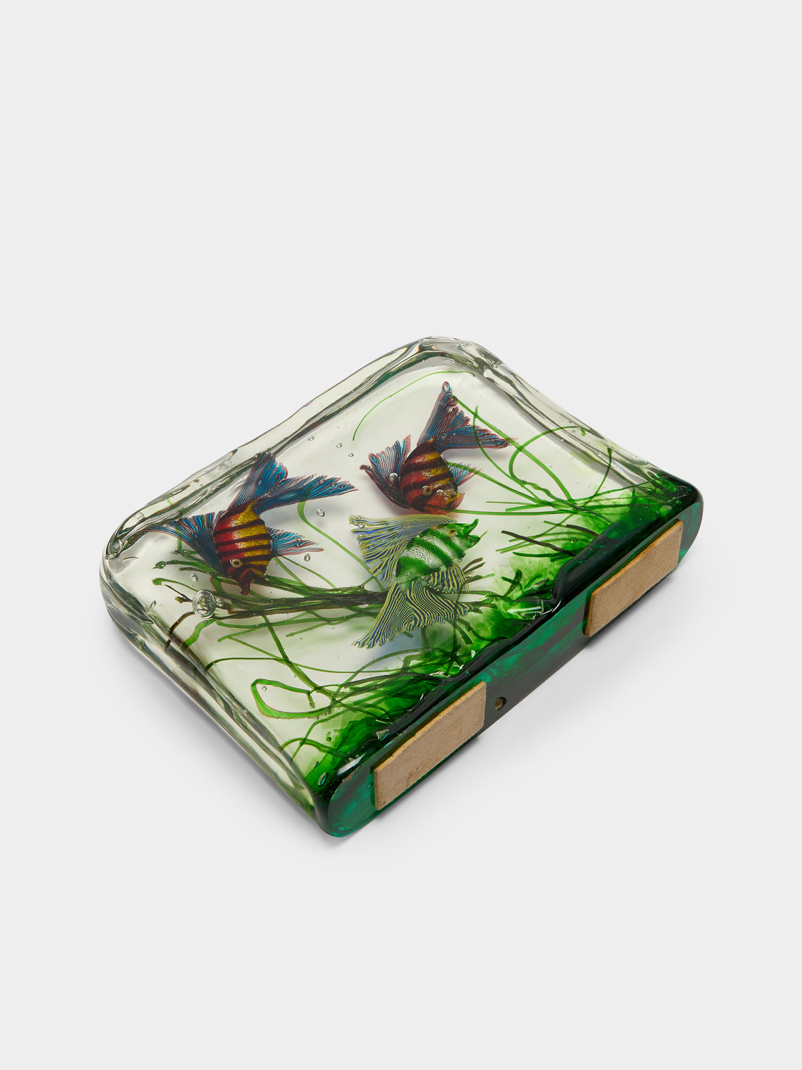 Antique and Vintage - 1950 Gino Cenedese Barbini Aquarium Sculpture - Clear - ABASK