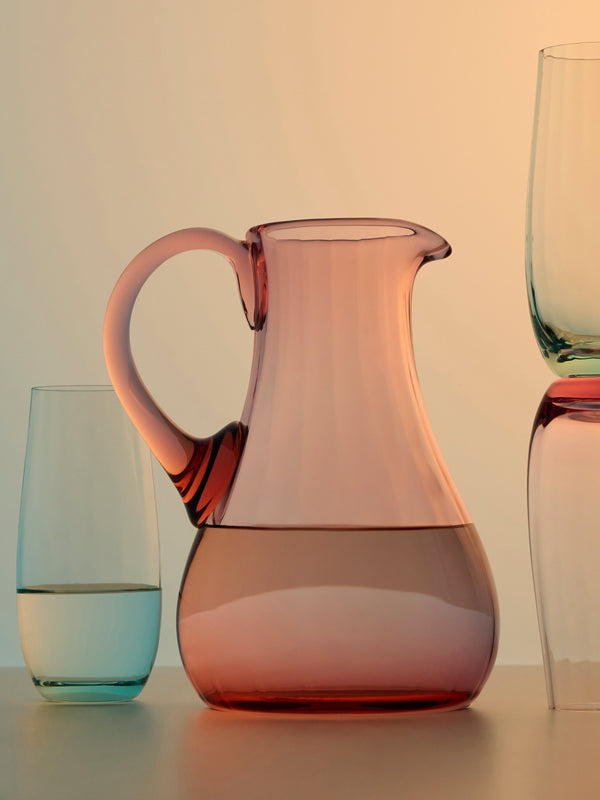 Moser - Optic Hand-Blown Crystal Water Jug - Pink - ABASK
