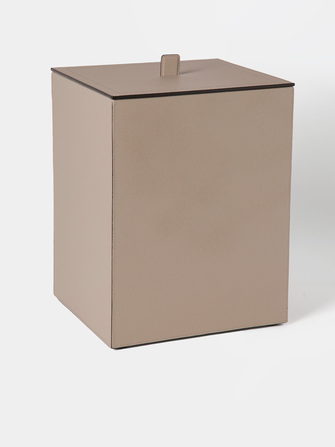 Giobagnara - Walter Leather Wastepaper Bin - Beige - ABASK