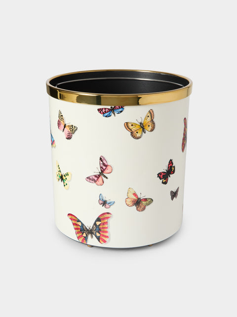Fornasetti - Farfalle Iron Wastepaper Bin - Multiple - ABASK - 