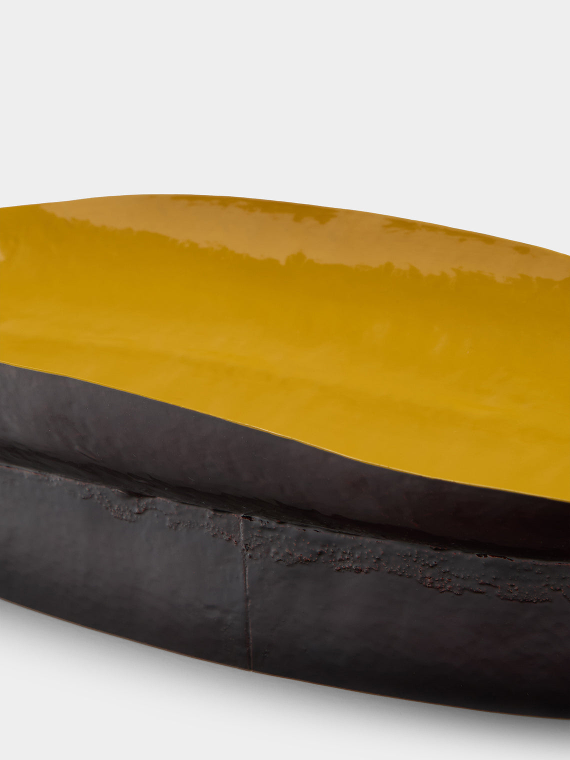 Huh Myoung Wook - Ottchil Copper Raised Platter (18.5in/47cm) - Yellow - ABASK