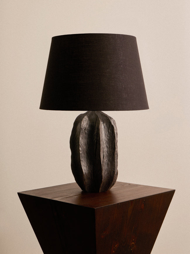 Jamie Gaunt Designs - No. 11 Scorched Oak Table Lamp - Black - ABASK
