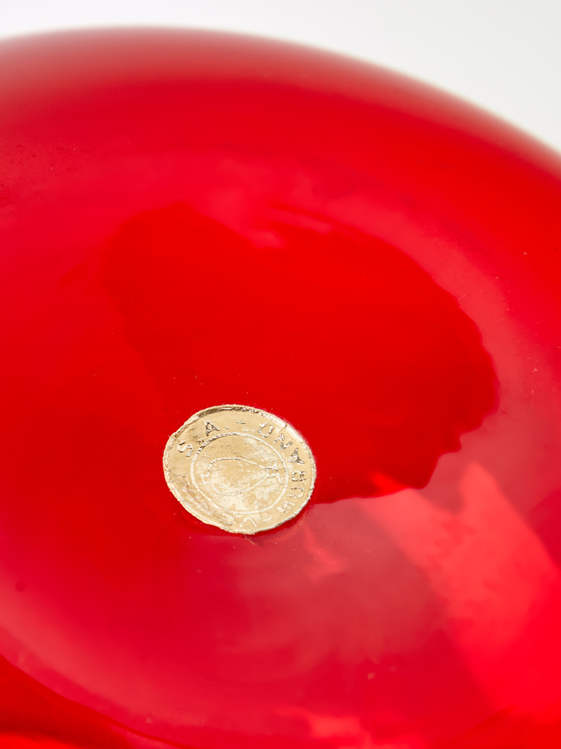 Antique and Vintage - Mid-Century Paolo Venini Compostiere 4741 Murano Glass Lidded Vase (9.5in/24cm) - Red - ABASK
