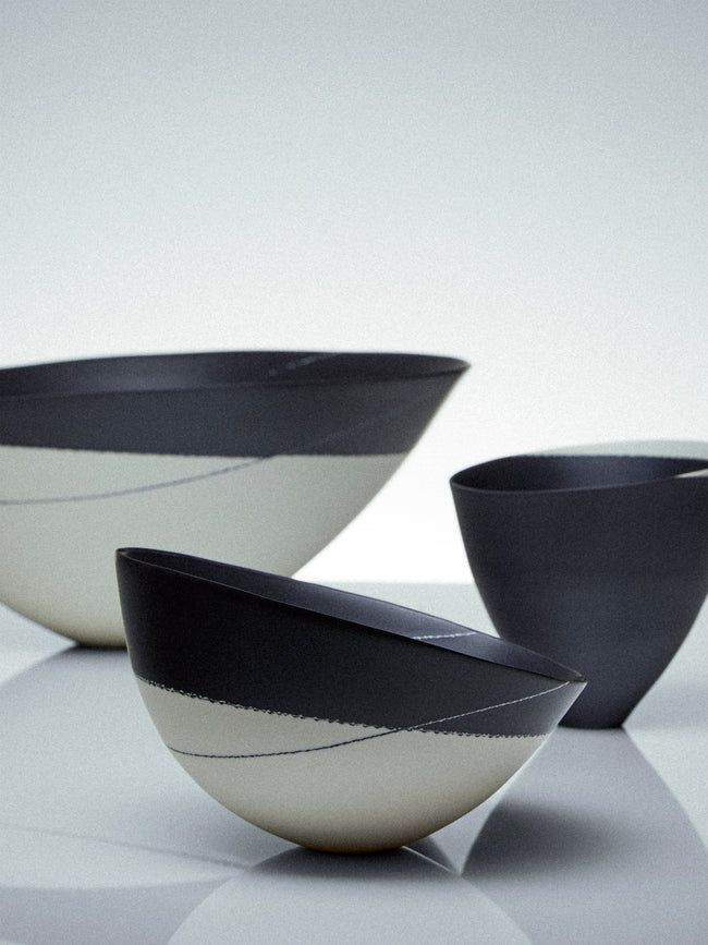 Paul James Ceramics - Fractured Reality Hand-Thrown Ceramic Bowl - White - ABASK