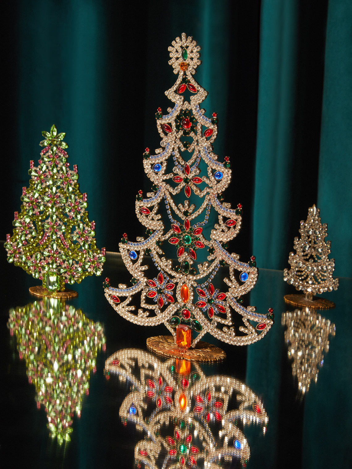 Antique and Vintage - 1930s Czech Jewelled Extra Large Christmas Tree -  - ABASK