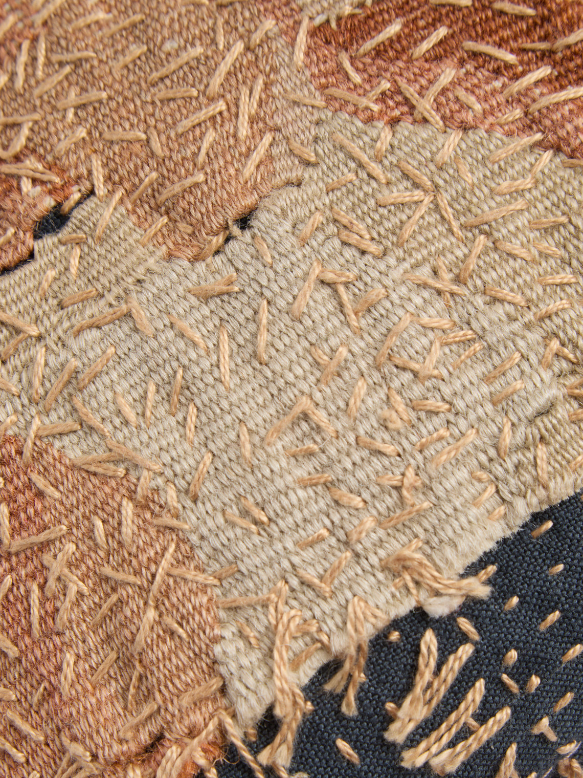 By Walid - 19th-Century Napoleon III Aubusson Tapestry Linen Cushion (16.5in/42cm) - Multiple - ABASK