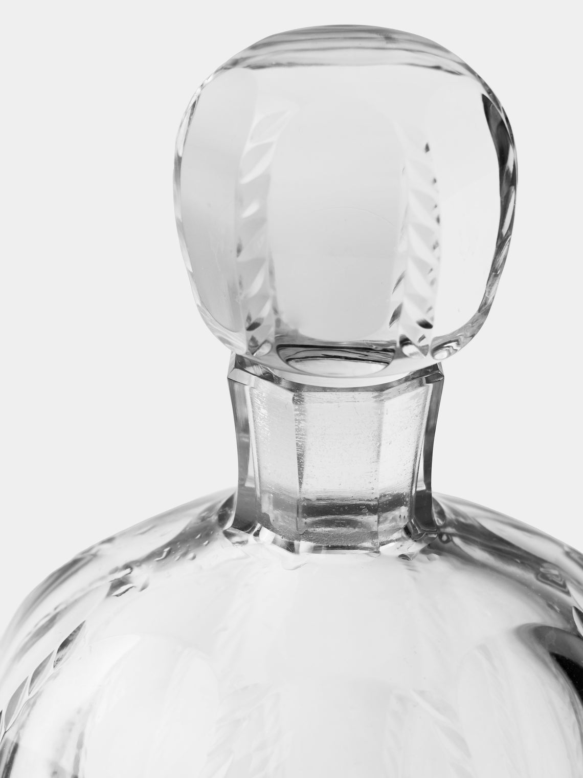 Antique and Vintage - 1950s Italian Crystal Decanter - Clear - ABASK