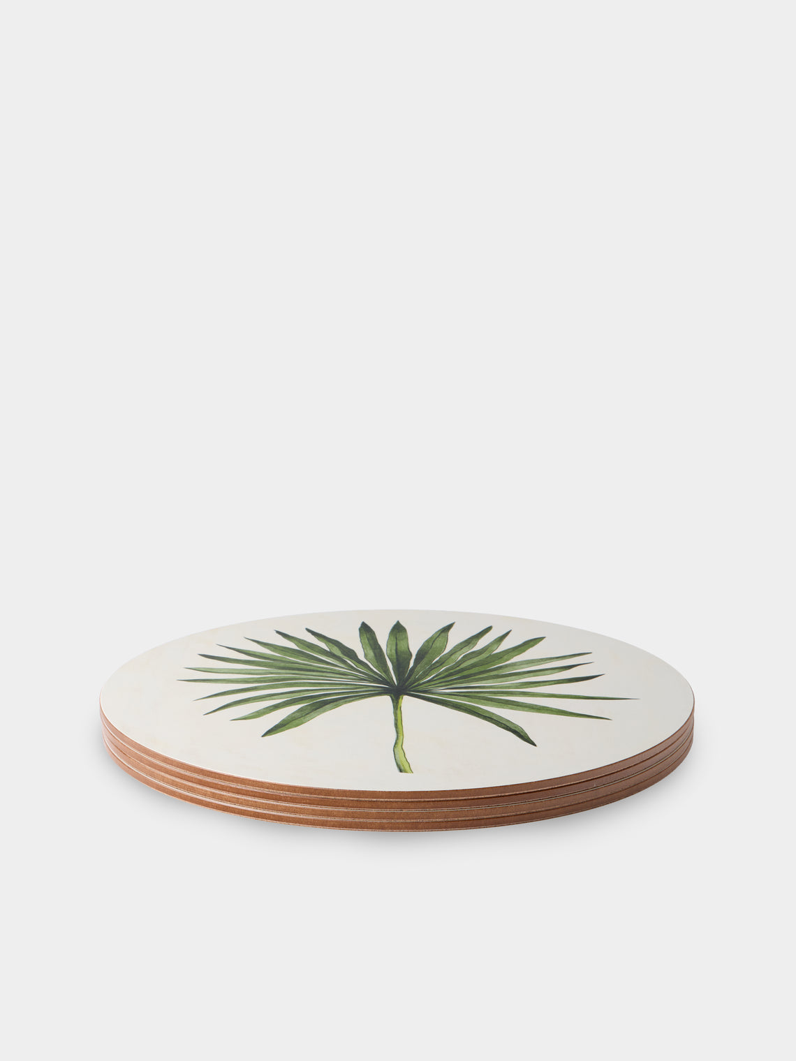 HestiaLiving - | Set of 4 | Palm Tree Wood Placemats - Green - ABASK
