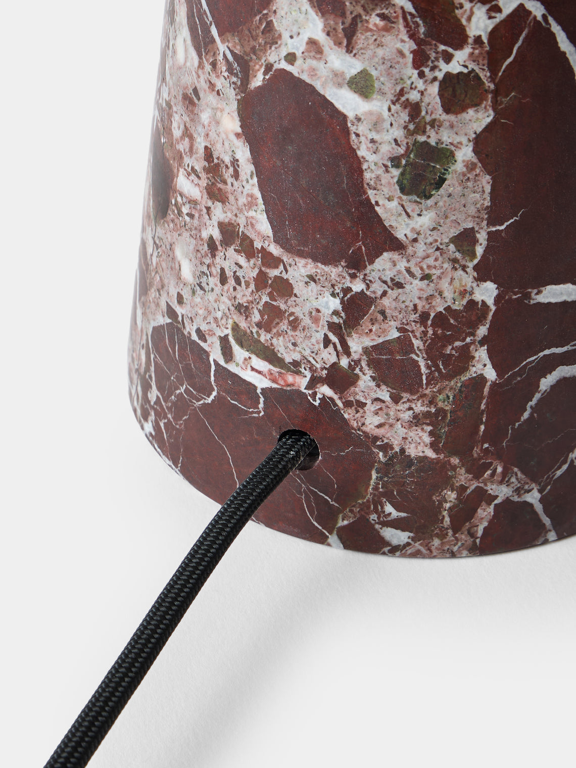 Zavadski - Andorra Art Deco Stone and Fabric Table Lamp - Red - ABASK