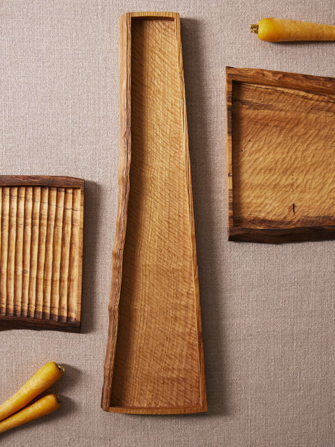 Thursday Furniture - Hand-Carved Chestnut Platter - Natural - ABASK