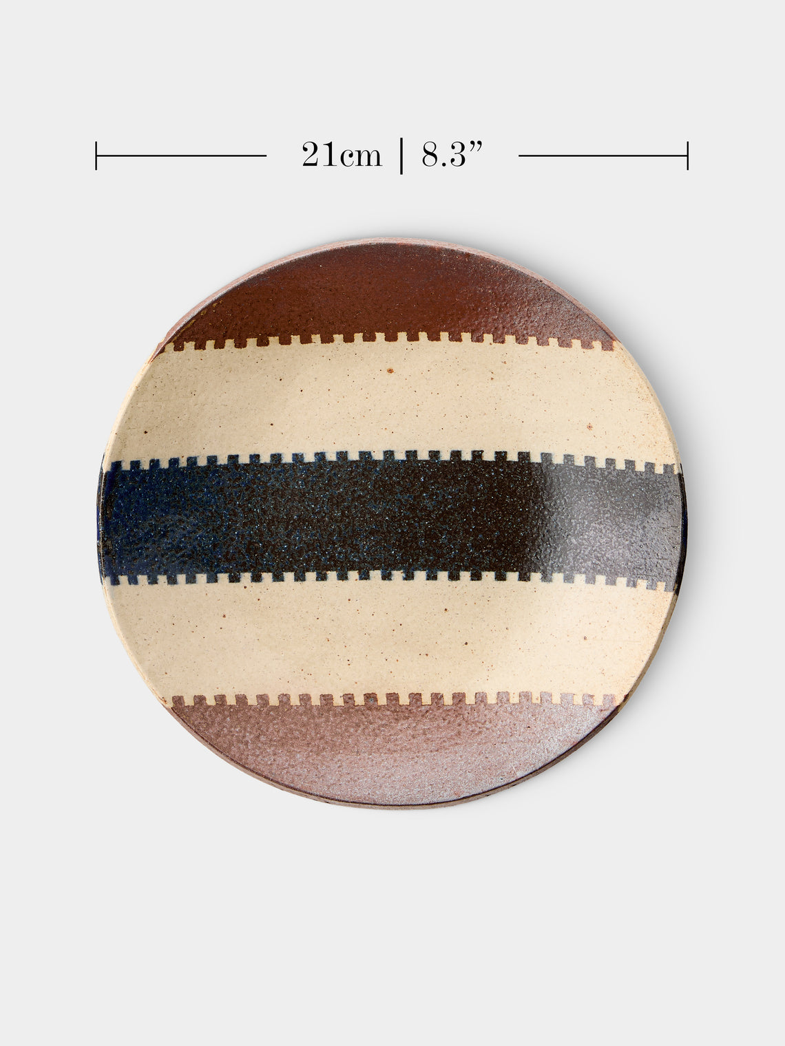 Makidani-gama - No. 2 Nerikomi Ceramic Dessert / Side Plates – 8in/21cm (Set of 5) - Multiple - ABASK