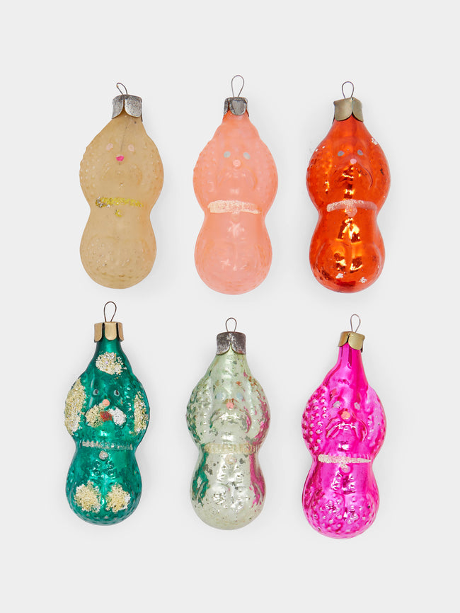 Antique and Vintage - 1950s Poodles Glass Tree Decorations (Set of 6) -  - ABASK - 