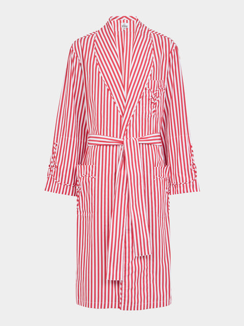 Sebline - Frogging Hand-Embroidered Cotton Robe - Red - ABASK - 