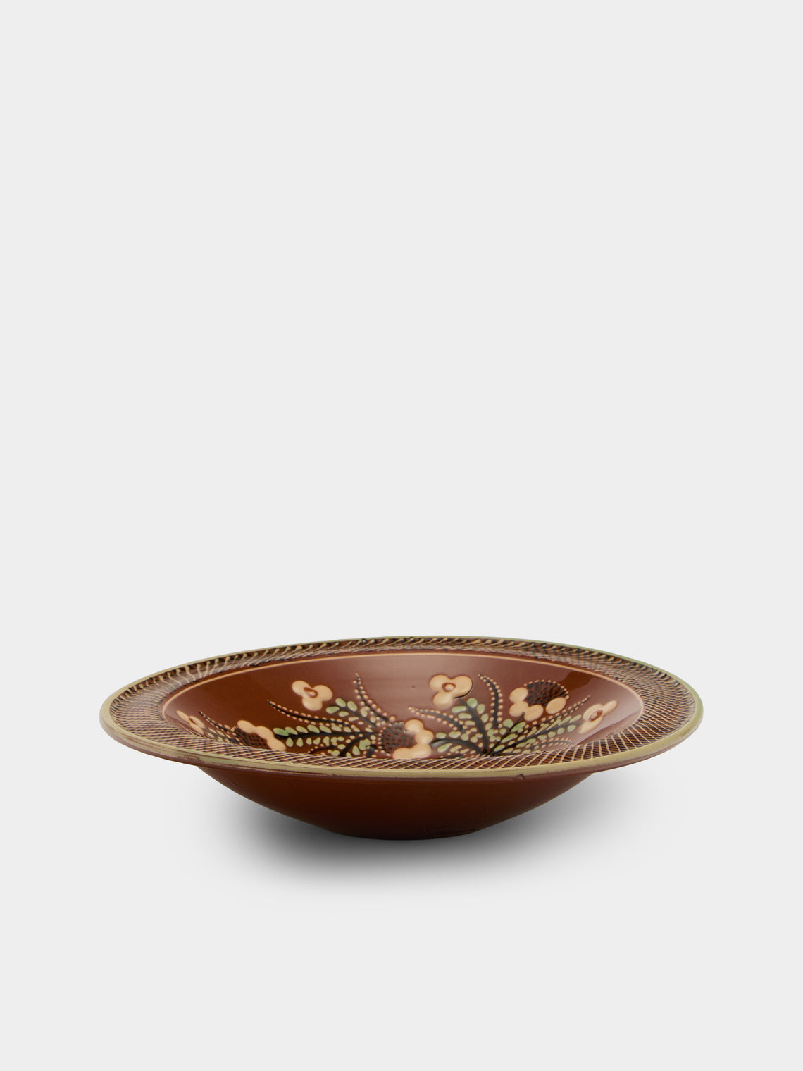 Poterie d’Évires - Hearts Hand-Painted Ceramic Serving Bowl - Light brown - ABASK - 