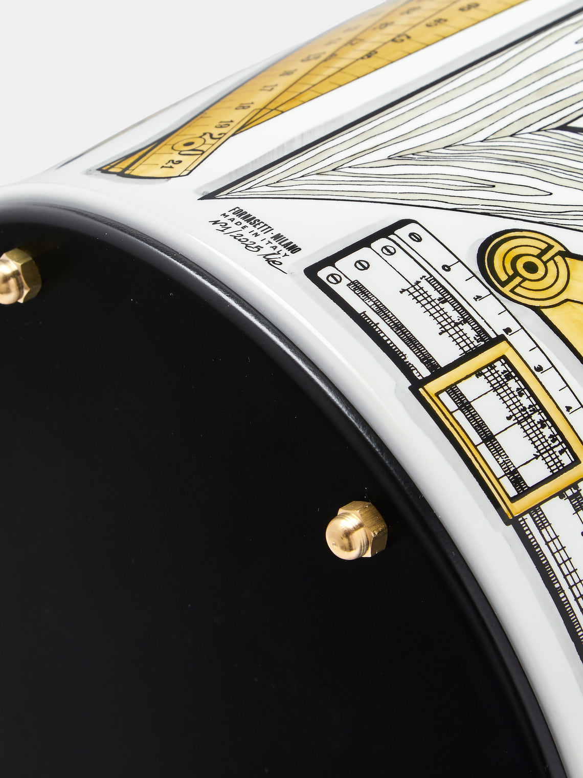 Fornasetti - Strumenti da Disegno Iron Wastepaper Bin - Multiple - ABASK