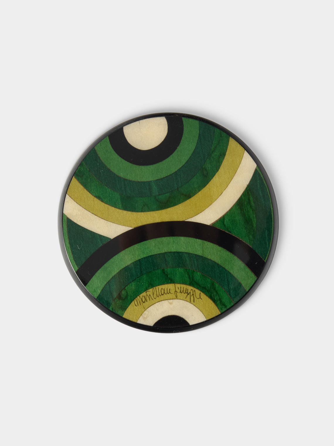 Mastellone Giuseppe - Wood Inlay Coasters (Set of 6) - Green - ABASK