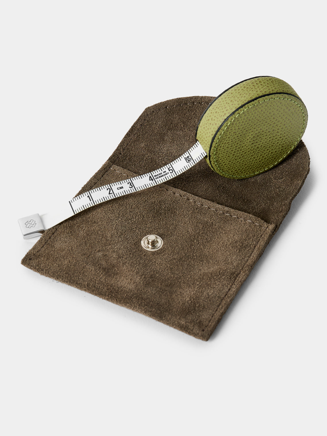 Giobagnara - Leather Pocket Roller Tape Measure - Green - ABASK